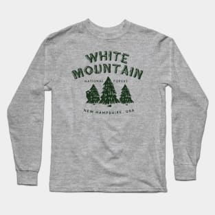 Vintage White Mountains Forest Nature New Hampshire Long Sleeve T-Shirt